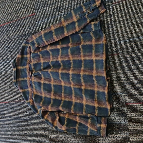 Orvis cotton plaid shacket pockets collar, button front men's size XL - Picture 7 of 7